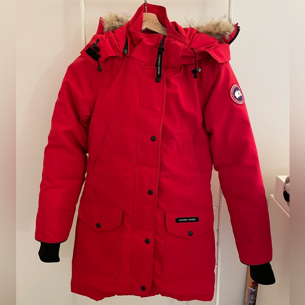 Canada Goose Womens Trillium Parka Jacket XS Extra Small Red